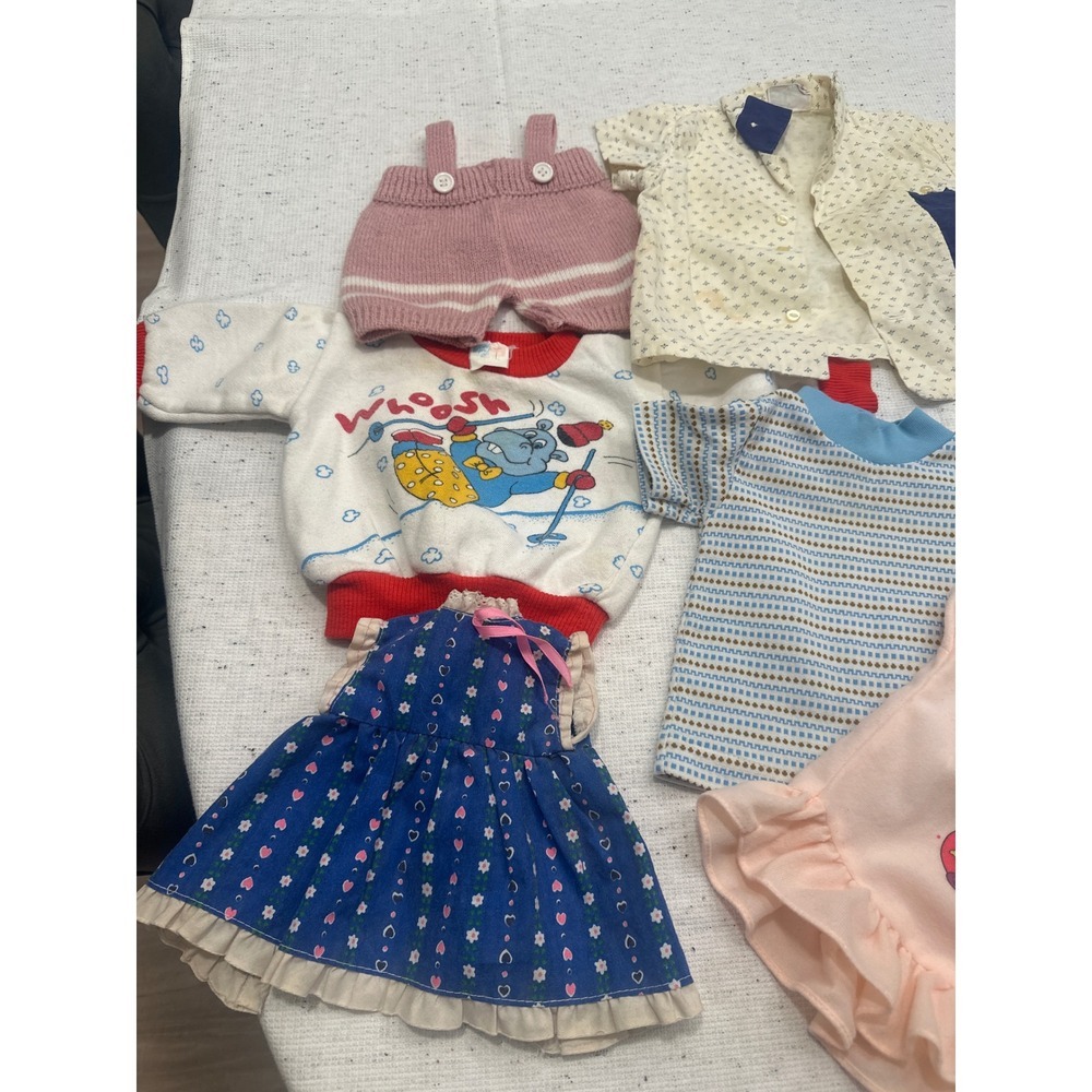 Kids Doll Clothes Outfit Lot Vintage Tiny Baby Clothes Miniatures flaws